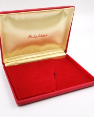Scatola Philip Watch Rossa Interno Velluto Vintage