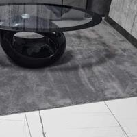 Tappeto 140x200 cm. grigio topo moderno pelo corto