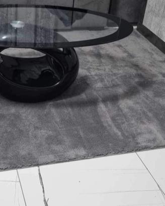 Tappeto 140x200 cm. grigio topo moderno pelo corto