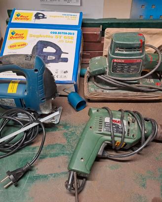 Levigatrice Bosch trapano seghetto lotto utensili
