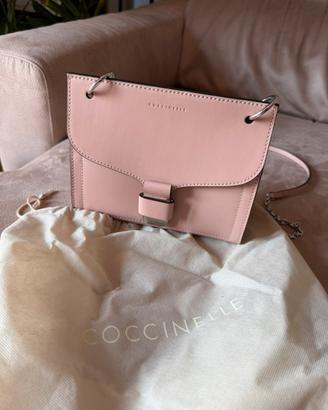 Borsa Coccinelle rosa cipria in pelle