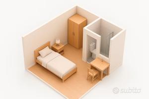 Singola zona arcella con bagno privato