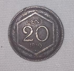 Moneta antica 50 centesimi 1919