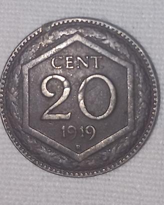 Moneta antica 50 centesimi 1919
