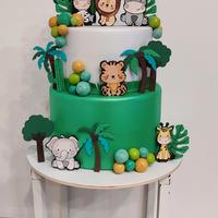 Torta scenografica animali della giungla 