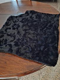 poncho in pelliccia sintetica