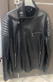 Giacca nera, ecopelle da uomo taglia L.