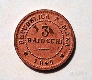 Moneta da 3 baiocchi .