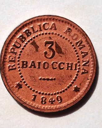 Moneta da 3 baiocchi .