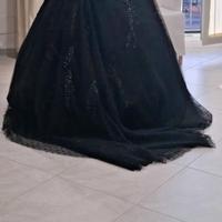 abito da sposa nero creato in prestigioso Atelier 