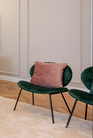 Poltrona in velluto verde (nuova solo esposizione)