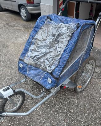 carrello/passeggino bici 2 bambini