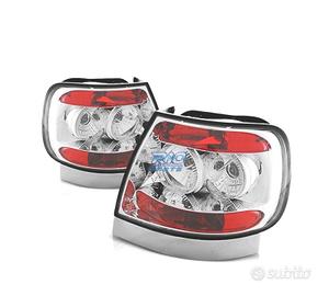 FANALI AUDI A4 B5 94-99 FONDO CROMATO ROSSO