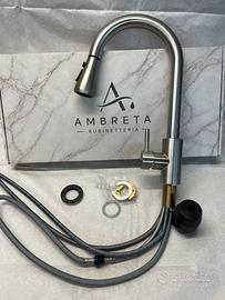 Rubinetto cucina acciaio satinato Ambreta