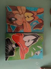 SET 2pz Cartoleria Vintage LOONEY TUNES 1996 - Aug