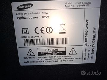TELEVISIONE SAMSUNG  40"IN HD SMART TV 