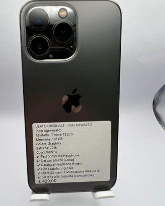 iPhone 13 Pro 128GB Graphite Originale