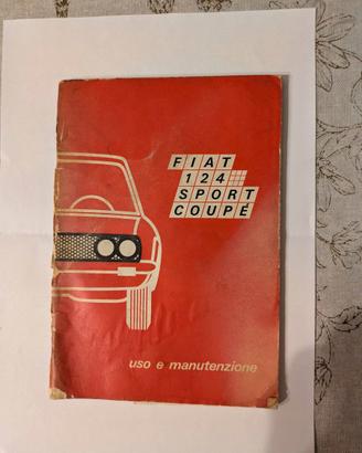 Libretto Uso e Manutenzione Originale FIAT 124 Spo
