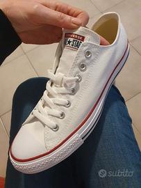 Converse bianche clearance basse