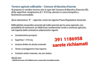 Terreno agricolo edificabile