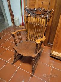 sedia a dondolo vintage