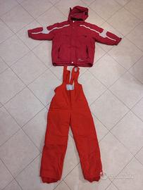 Giubbotto salopette guanti sci bambino/a 6/7anni