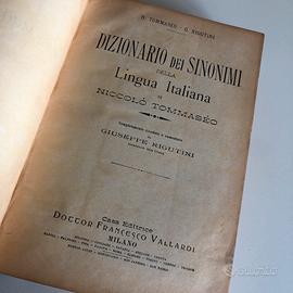 DIZIONARIO DEI SINONIMI, Tommaseo Rigutini 1925