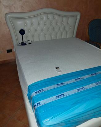 Matrimoniale testata imbottita capitonnè+materasso