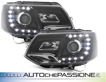 Coppia fanali neri led per VW T5 2009>2015