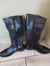 stivale donna pelle nero