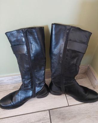 stivale donna pelle nero