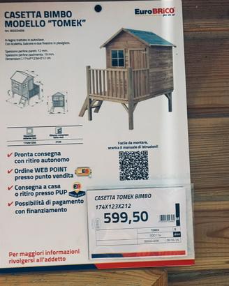 Casetta in legno per bambini