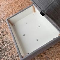 Pouf contenitore moderno grigio