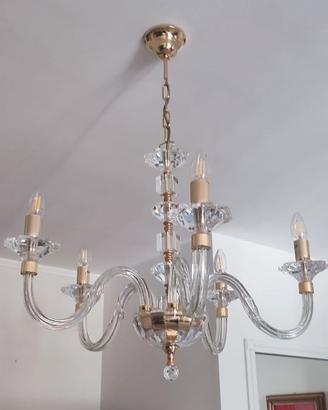 N.2 LAMPADARI  CLASSICI A SOSPENZIONE 5 LAMPADINE