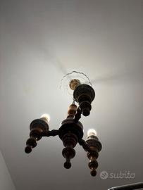 lampadario, specchio, abat-jour, mensola bagno