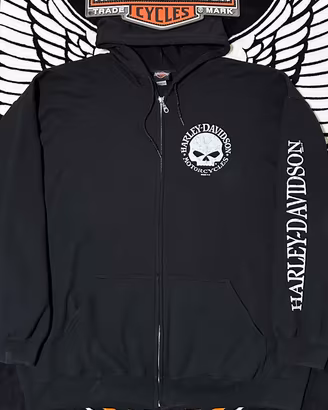 Felpa XXL Willie G Skull Originale Harley Davidson