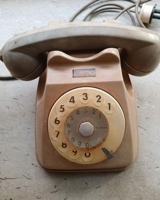 Telefono Vintage beige -Modello da collezione.