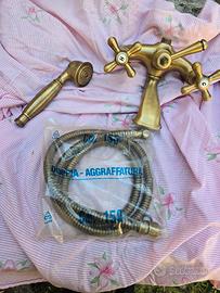 rubinetto soffione tubo asca/doccia bronzo ottone