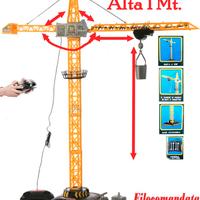 Gru giocattolo da cantiere alta 1mt.-Telecomandata