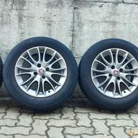 4 CERCHI IN LEGA 15" BRUNITI FIAT OPEL E 4 GOMME