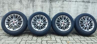 4 CERCHI IN LEGA 15" BRUNITI FIAT OPEL E 4 GOMME