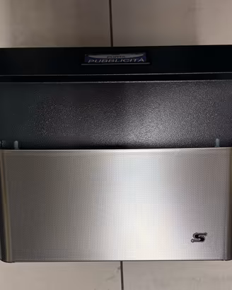 Cassetta porta pubblicità in acciaio inox c tetto