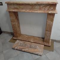 Cornice camino marmo rosa