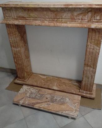 Cornice camino marmo rosa