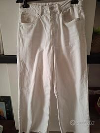 jeans bianchi zara a palazzo taglia eur 36