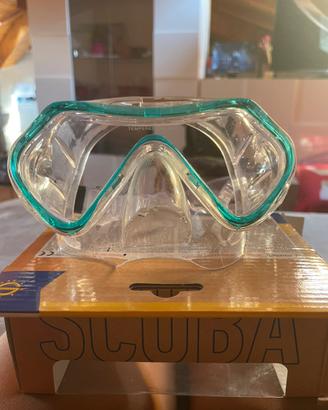 Maschera snorkeling-subacquea-apnea tempered glass