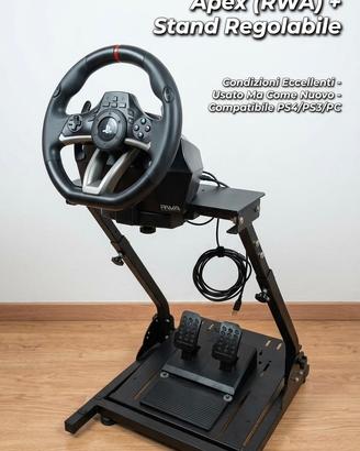 Simulatore per PlayStation 4 volante+pedali+stand