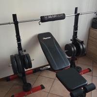 panca regolabile con bilanciere 