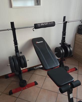 panca regolabile con bilanciere 