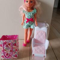 bambola nancy parrucchiera con tanti accessori 